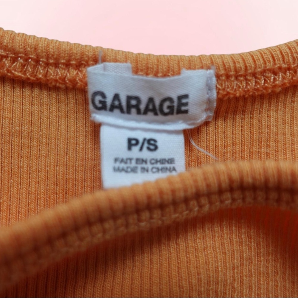 Garage Orange Ribbed Tank Top - Picture 3 of 3